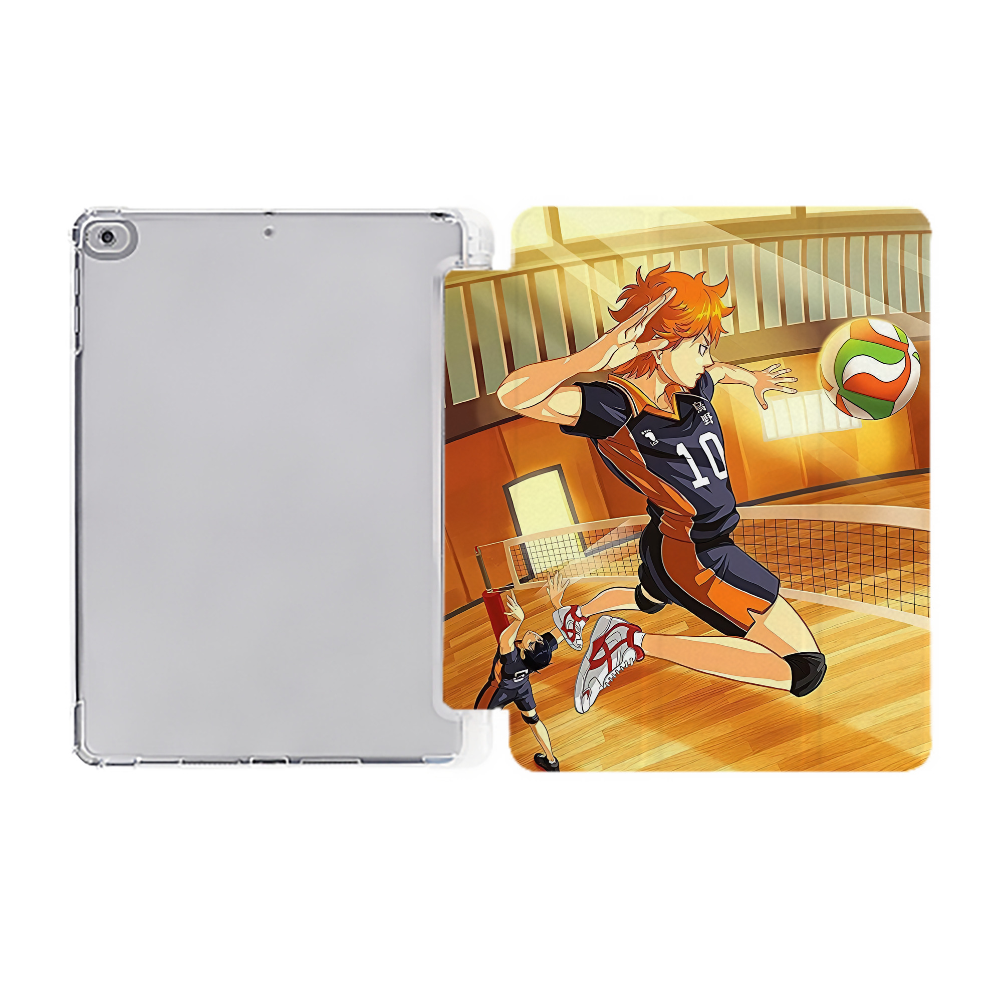 （画像用） ハイキュー!! Haikyu!! IPad ケース ペン収納付き 三つ折りスタンド PUレザー×シリコン 対応機種9.5/10.5/10.9インチ